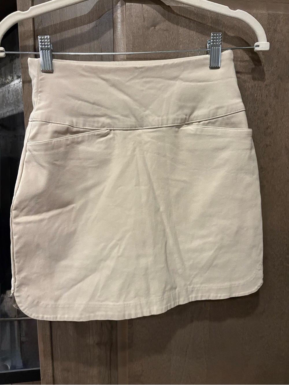 Lady Hagen Cream High-Waist Skort